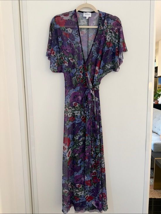 Who What Wear Dresses & Skirts - Who What Wear Purple Floral Wrap Maxi in Multi-Color